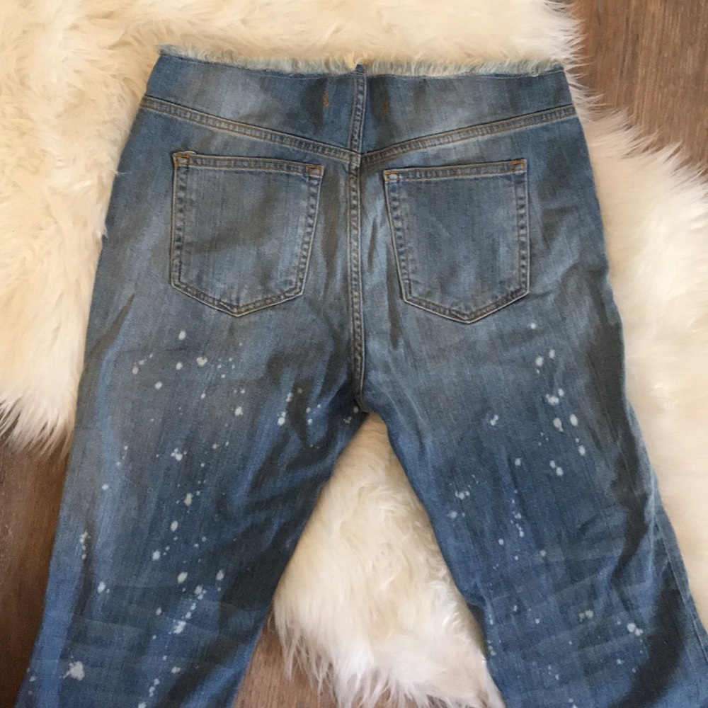 Free People Cropped Paint Splattered Denim - Picture 3 of 6